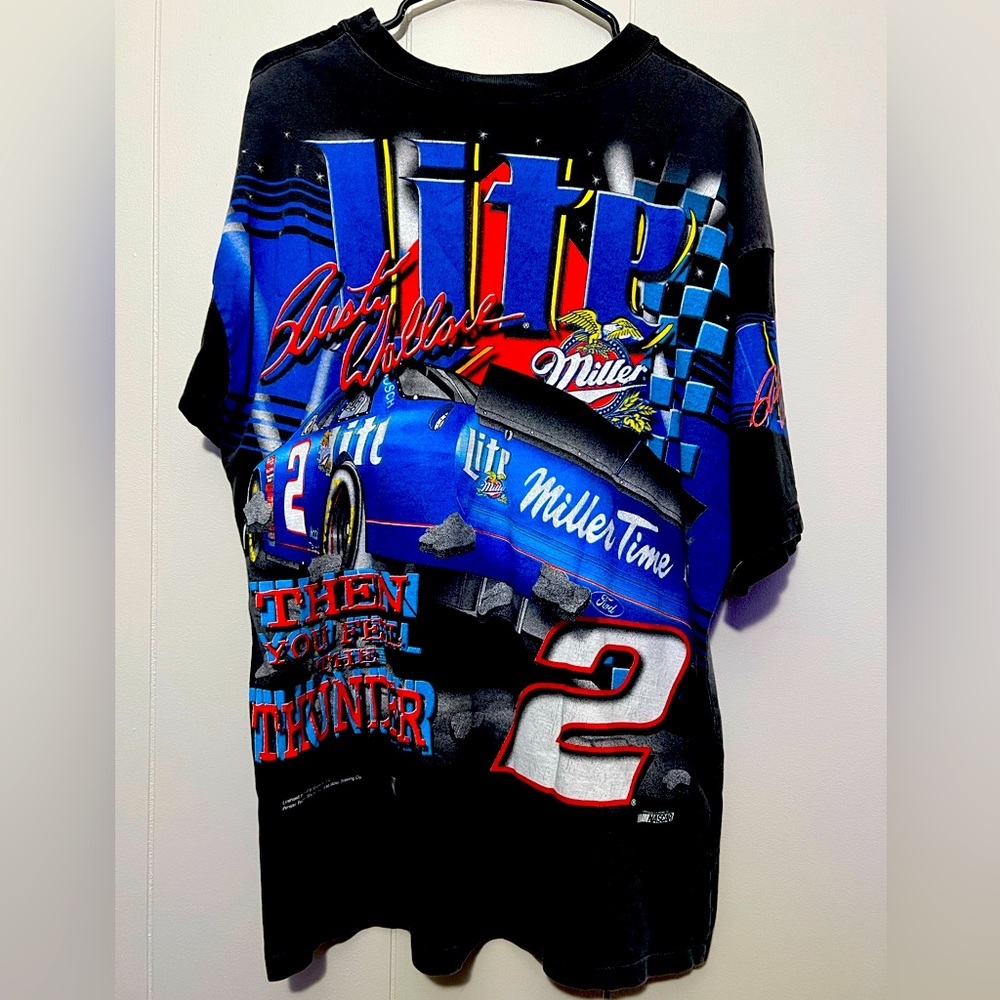 90’s Rare Nascar Rusty Wallace First you see the LITE then you feel the thunder - Picture 2 of 8